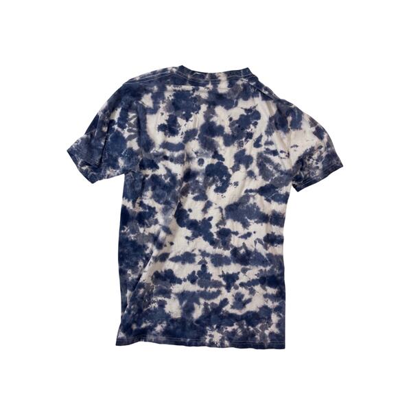 Y2K Volcom T shirt Mens Small Tye dye Blue White - Picture 3 of 4